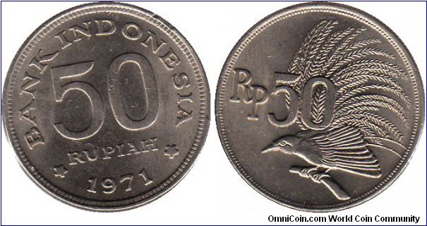 50 Rupiah - Bird of Paradise