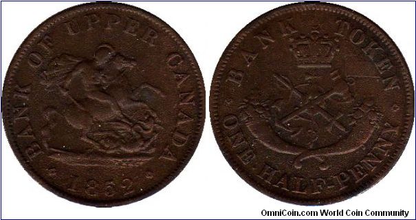 Upper Canada - 1/2 penny