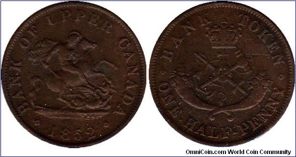 Upper Canada - 1/2 penny