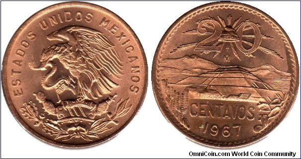 20 centavos - Teotihuacan