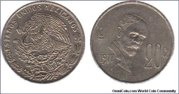 20 centavos - Francisco Madero - President from 1911-13.