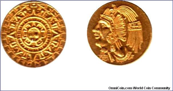 Mexican gold - Compass - Mayan Head