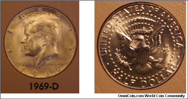 Kennedy Half Dollar D mint mark