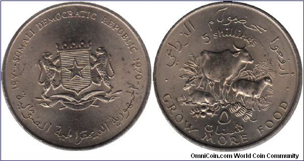 5 shillings - goat, cow, sheep, crops