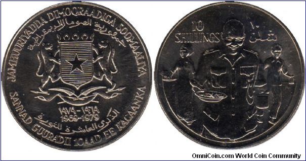 10 shillings - people with bowls of food
