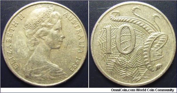 Australia 1983 10 cents.