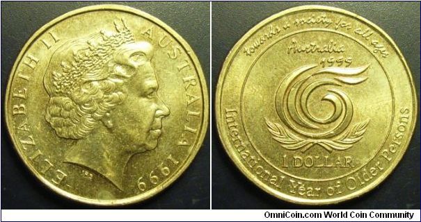 Australia 1999 1 dollar - International Year of Older Persons. In nice condition!