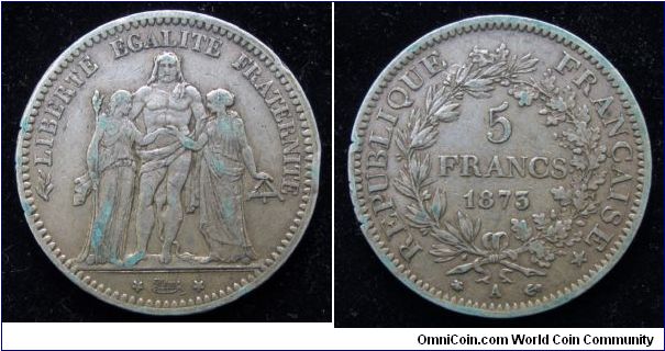 1873 A 5 francs (Hercule)