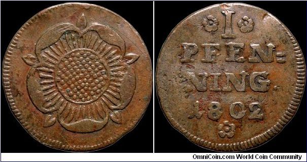 1 Pfenning, Lippe-Detmold.                                                                                                                                                                                                                                                                                                                                                                                                                                                                                          