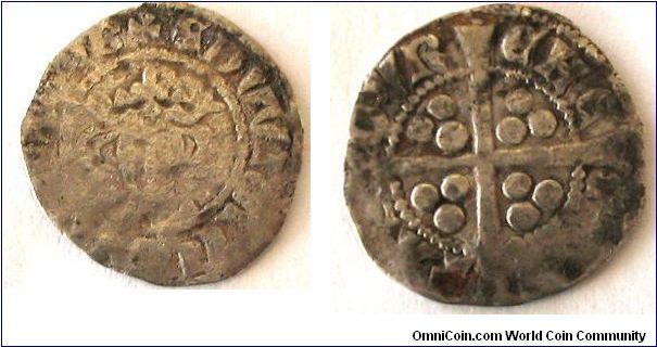 Edward I Silver Penny. Class 9b. Durham mint  
Bishop de Insula
1.2gms 17mm
Probably local dies.