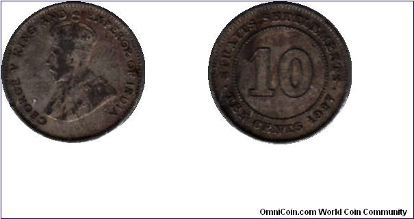 Straits Settlements 10 cents