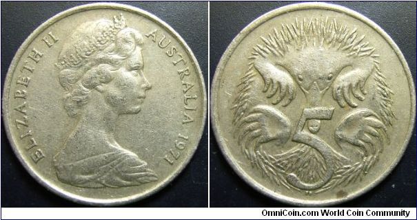 Australia 1971 5 cents.