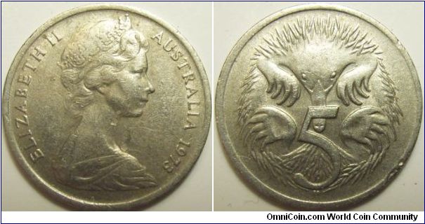 Australia 1973 5 cents.