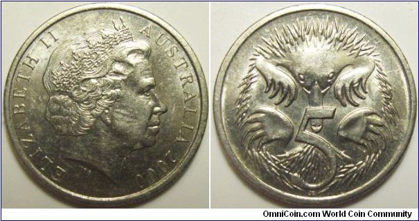 Australia 2000 5 cents.
