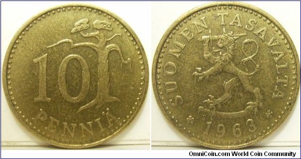 Finland 1963 10 pennia.
