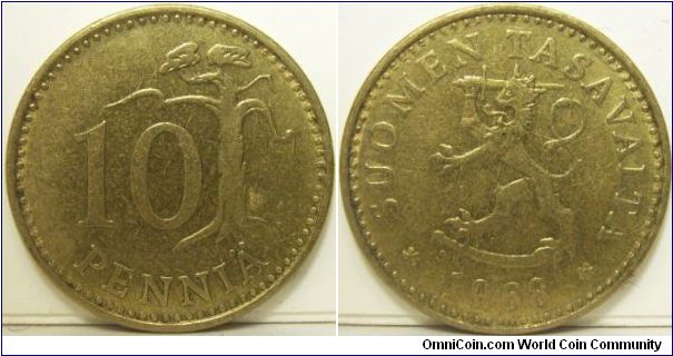 Finland 1968 10 pennia.