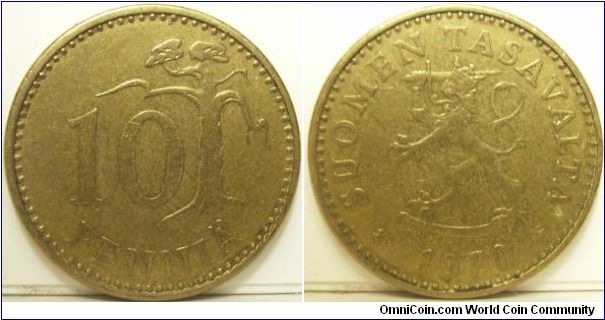 Finland 1970 10 pennia.