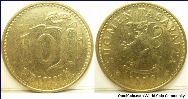 Finland 1976 10 pennia.