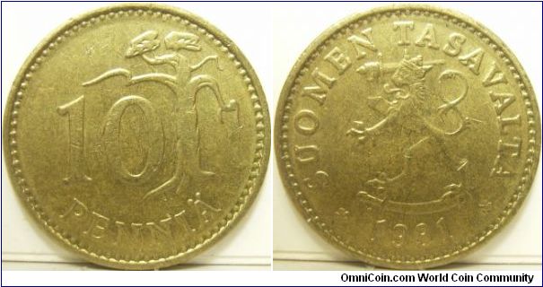 Finland 1981 10 pennia.