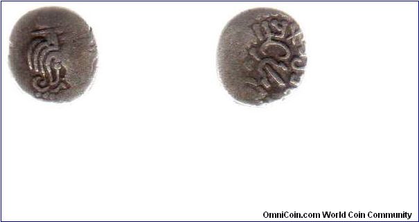 Vallabhi State silver drachm (470-800 C.E.)