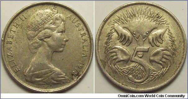 Australia 1978 5 cents.