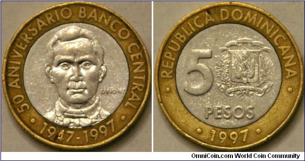 5 pesos, 23 mm