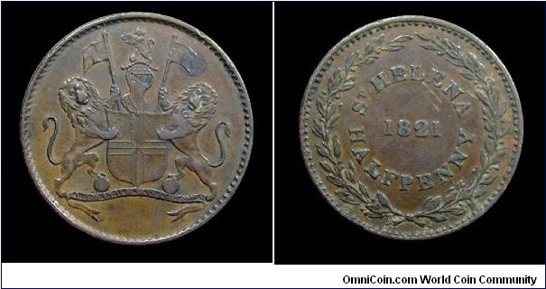 St.Helena half penny - copper - mm. 29