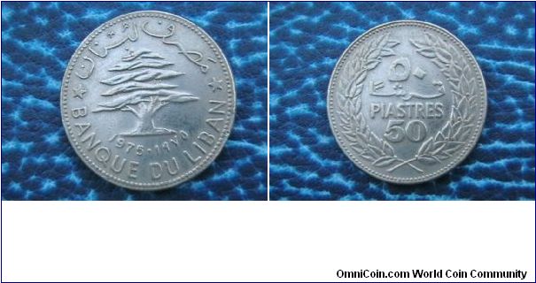 Bngue Du Liban 50Piastres 1975