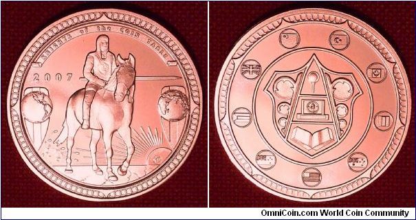 Knights of the Coin Table 2007 Medal
Copper proof