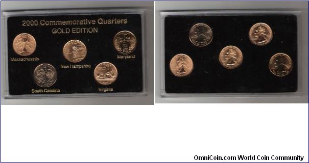 2000 State Quarters

layered in 24K GOLD