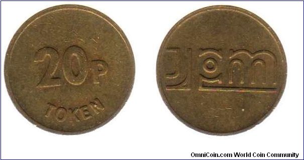 JPM games 20p token