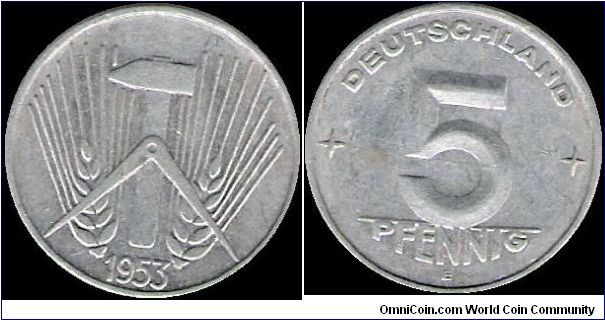 5 Pfennig 1953 E