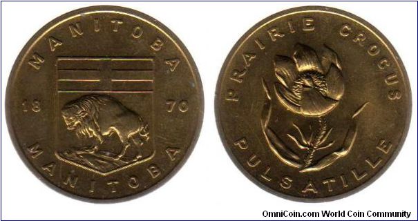 Manitoba Prairie crocus medallion
