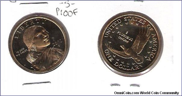 2003-S PROOF
Sacajewea Dollar

beautiful proof with heavy Cameo

this is a scan so it is hard to see