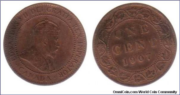 1907 1 cent - cleaned