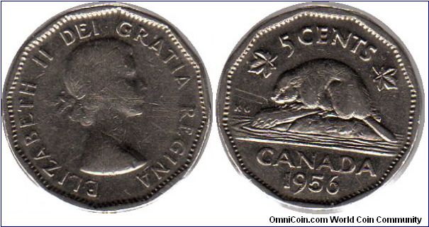1956 5 cents