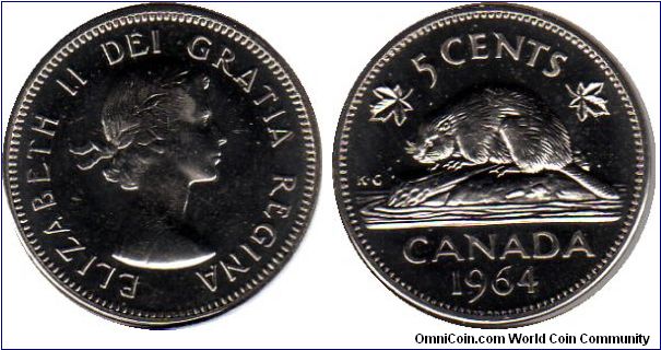 1964 5 cents