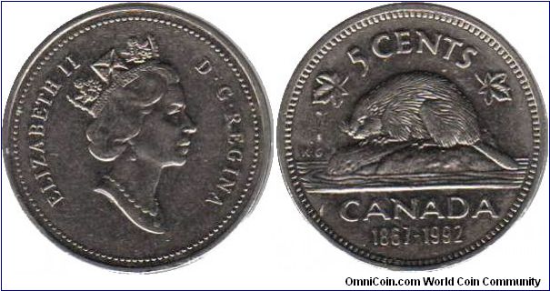 1992 5 cents
