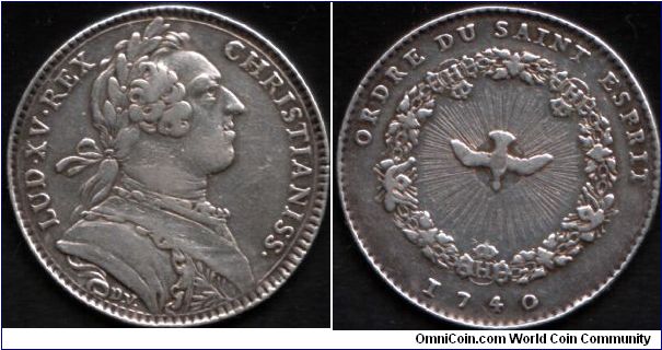 silver jeton of the (military) Order of St Esprit