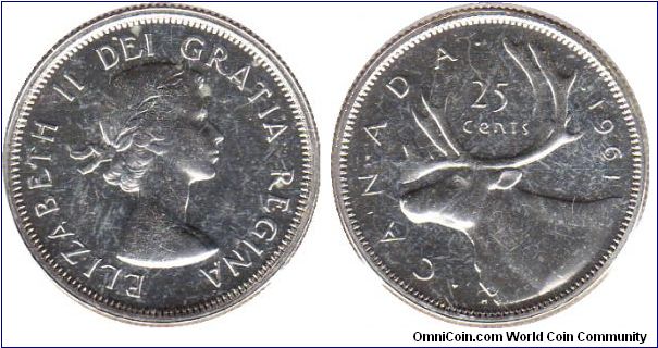 1961 25 cents