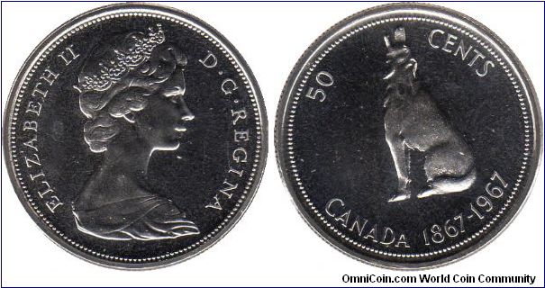 1967 50 cents - Wolf