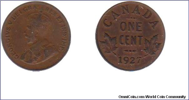 1927 1 cent - cleaned