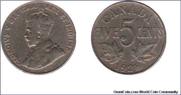 1928 5 cents