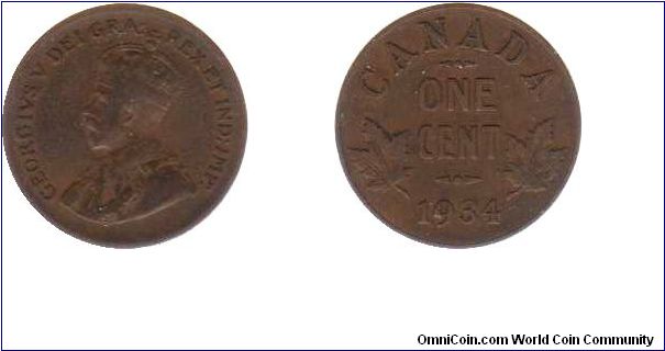 1934 1 cent