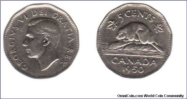 1950 5 cents