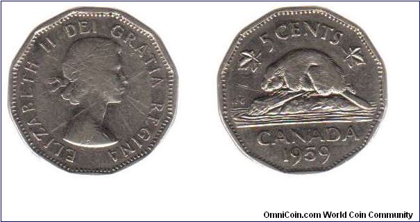 1959 5 cents