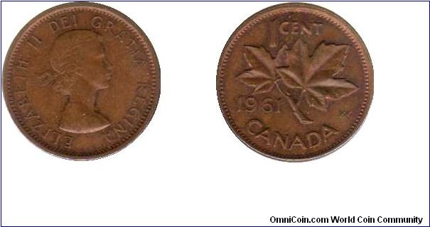 1961 1 cent