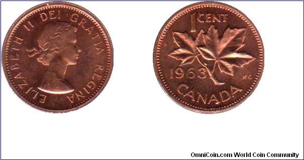 1963 1 cent - hanging 3
