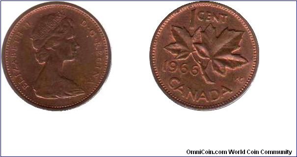 1966 1 cent