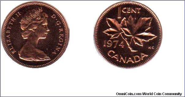 1974 1 cent